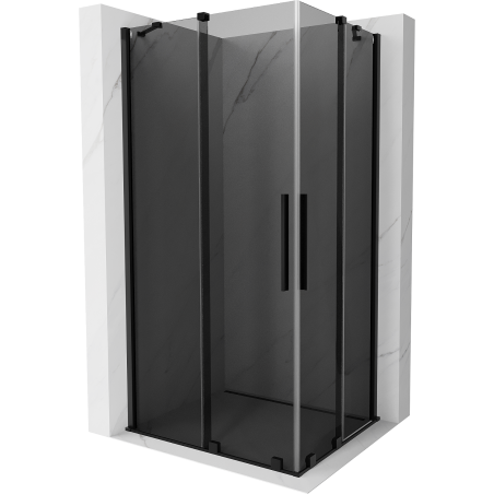 Mexen Velar Duo sliding shower enclosure 100 x 90 cm, graphite, black - 871-100-090-42-70