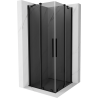 Mexen Velar Duo sliding shower cabin 100 x 100 cm, graphite, black - 871-100-100-42-70