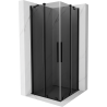 Mexen Velar Duo sliding shower enclosure 90 x 90 cm, graphite, black - 871-090-090-42-70