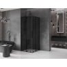 Mexen Velar Duo sliding shower enclosure 90 x 90 cm, graphite, black - 871-090-090-42-70
