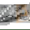 Mexen Rio shower cabin semicircular 90 x 90 cm, transparent, black + Rio tray, white - 863-090-090-70-00-4710
