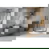 Mexen Rio semi-circular shower cabin 90 x 90 cm, transparent, black + Rio tray, white - 863-090-090-70-00-4710