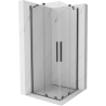 Mexen Velar Duo sliding shower cabin 100 x 100 cm, transparent, gun metal - 871-100-100-02-95