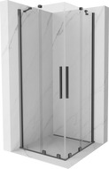 Mexen Velar Duo sliding shower enclosure 100 x 100 cm, transparent, gun metal - 871-100-100-02-95