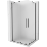 Mexen Velar Duo sliding shower enclosure 100 x 90 cm, frost, gun metal - 871-100-090-32-95