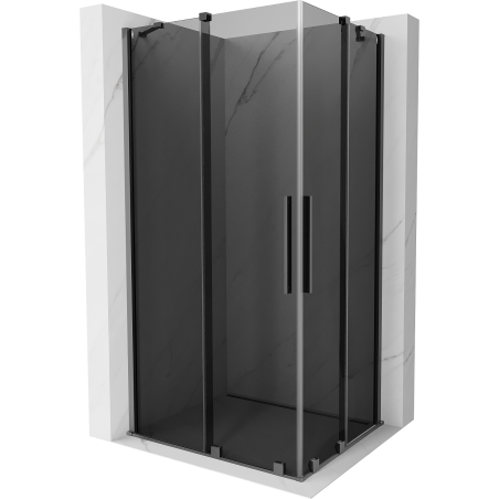 Mexen Velar Duo sliding shower enclosure 100 x 90 cm, graphite, gun metal - 871-100-090-42-95