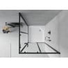 Mexen Rio square shower cubicle 90 x 90 cm, Transparent, Black + shower tray Rio, White - 860-090-090-70-00-4510
