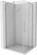 Mexen Velar Duo sliding shower cabin 90 x 80 cm, transparent, brushed nickel - 871-090-080-02-97