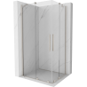 Mexen Velar Duo sliding shower enclosure 100 x 90 cm, transparent, brushed nickel - 871-100-090-02-97