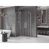 Mexen Velar Duo sliding shower enclosure 90 x 80 cm, transparent, brushed nickel - 871-090-080-02-97