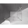 Mexen Velar Duo sliding shower enclosure 90 x 80 cm, transparent, brushed nickel - 871-090-080-02-97