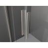 Mexen Velar Duo sliding shower enclosure 90 x 80 cm, transparent, brushed nickel - 871-090-080-02-97
