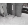 Mexen Velar Duo 90 x 90 cm Sliding Shower Enclosure, Frosted, Brushed Nickel - 871-090-090-32-97
