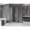 Mexen Velar Duo 90 x 90 cm Sliding Shower Enclosure, Frosted, Brushed Nickel - 871-090-090-32-97