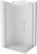 Mexen Velar Duo sliding shower cabin 100 x 90 cm, frost, brushed nickel - 871-100-090-32-97