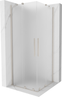 Mexen Velar Duo sliding shower enclosure 100 x 100 cm, frost, brushed nickel - 871-100-100-32-97