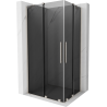Mexen Velar Duo sliding shower cabin 90 x 80 cm, graphite, brushed nickel - 871-090-080-42-97