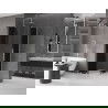 Mexen Velar Duo sliding shower enclosure 100 x 100 cm, graphite, brushed nickel - 871-100-100-42-97