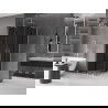 Mexen Velar Duo sliding shower enclosure 100 x 100 cm, graphite, brushed nickel - 871-100-100-42-97