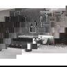 Mexen Velar Duo sliding shower cabin 100 x 90 cm, graphite, brushed nickel - 871-100-090-42-97