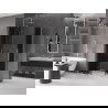 Mexen Velar Duo sliding shower cabin 100 x 90 cm, graphite, brushed nickel - 871-100-090-42-97