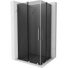 Mexen Velar L Duo sliding shower cabin 90 x 80 cm, graphite, chrome - 871-090-080-02-43-01