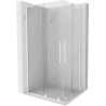 Mexen Velar L Duo sliding shower enclosure 90 x 80 cm, transparent, white - 871-090-080-02-03-20