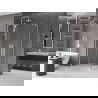 Mexen Velar L Duo sliding shower enclosure 90 x 80 cm, transparent, white - 871-090-080-02-03-20
