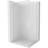 Mexen Velar L Duo Sliding Shower Cabin 100 x 90 cm, Frosted, White - 871-100-090-02-33-20