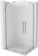 Mexen Velar L Duo sliding shower enclosure 100 x 90 cm, frosted, gold - 871-100-090-02-33-50