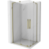 Mexen Velar L Duo sliding shower cabin 90 x 80 cm, transparent, gold - 871-090-080-02-03-50