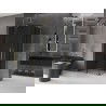Mexen Velar L Duo sliding shower cabin 100 x 90 cm, graphite, gold - 871-100-090-02-43-50
