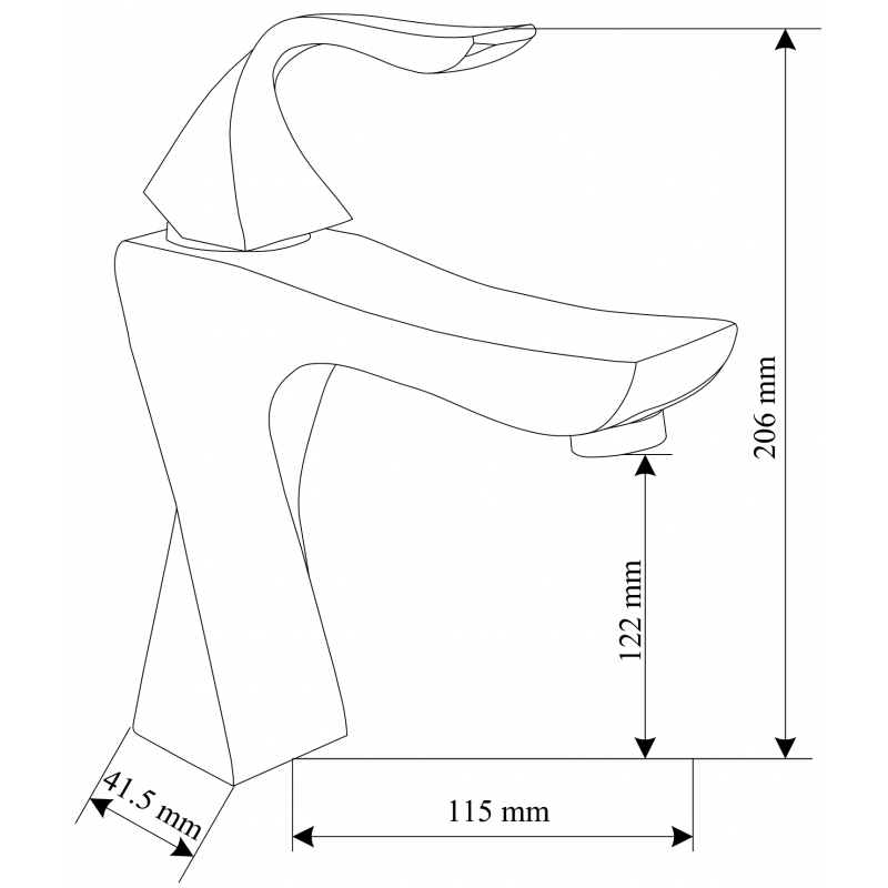 Mexen Estrella R02 bath set, black - 72303R02-70