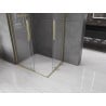 Mexen Velar L Duo sliding shower enclosure 90 x 80 cm, transparent, brushed gold - 871-090-080-02-03-55