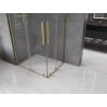Mexen Velar L Duo sliding shower enclosure 90 x 80 cm, transparent, brushed gold - 871-090-080-02-03-55