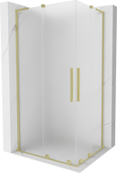 Mexen Velar L Duo sliding shower enclosure 90 x 80 cm, frost, brushed gold - 871-090-080-02-33-55