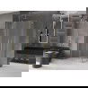 Mexen Velar L Duo sliding shower enclosure 90 x 80 cm, frost, brushed gold - 871-090-080-02-33-55