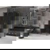 Mexen Velar L Duo sliding shower cabin 100 x 90 cm, graphite, brushed gold - 871-100-090-02-43-55