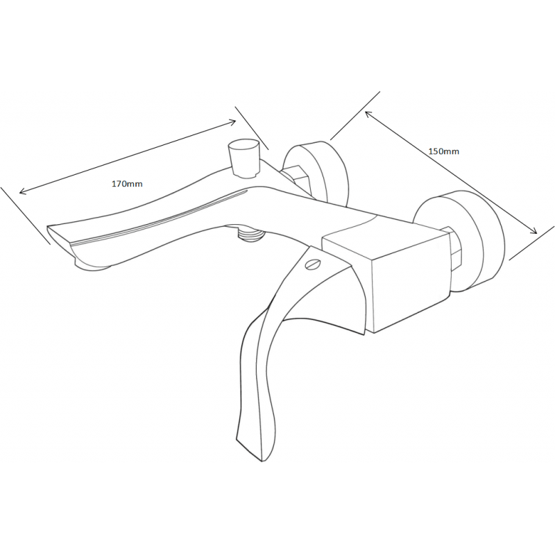 Mexen Estrella DQ02 Bath Set, Chrome - 72313DQ02-00