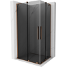 Mexen Velar L Duo sliding shower cabin 100 x 90 cm, graphite, rose gold - 871-100-090-02-43-60
