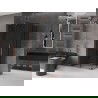 Mexen Velar L Duo sliding shower cabin 100 x 90 cm, graphite, rose gold - 871-100-090-02-43-60