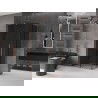 Mexen Velar L Duo sliding shower cabin 100 x 90 cm, graphite, brushed copper - 871-100-090-02-43-65