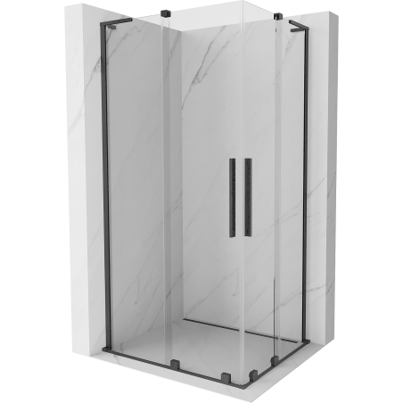 Mexen Velar L Duo sliding shower cabin 90 x 80 cm, transparent, gun gray brushed - 871-090-080-02-03-66