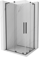 Mexen Velar L Duo sliding shower enclosure 90 x 80 cm, transparent, brushed gun gray - 871-090-080-02-03-66