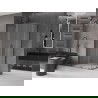 Mexen Velar L Duo sliding shower enclosure 100 x 90 cm, frost, brushed gun gray - 871-100-090-02-33-66