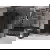 Mexen Velar L Duo sliding shower cabin 100 x 90 cm, graphite, brushed gun gray - 871-100-090-02-43-66