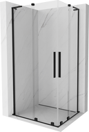 Mexen Velar L Duo sliding shower cabin 100 x 90 cm, transparent, black - 871-100-090-02-03-70