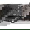 Mexen Velar L Duo sliding shower cabin 100 x 90 cm, graphite, black - 871-100-090-02-43-70