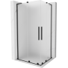 Mexen Velar L Duo sliding shower cabin 100 x 90 cm, frost, black - 871-100-090-02-33-70