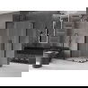 Mexen Velar L Duo sliding shower enclosure 100 x 90 cm, frost, black - 871-100-090-02-33-70